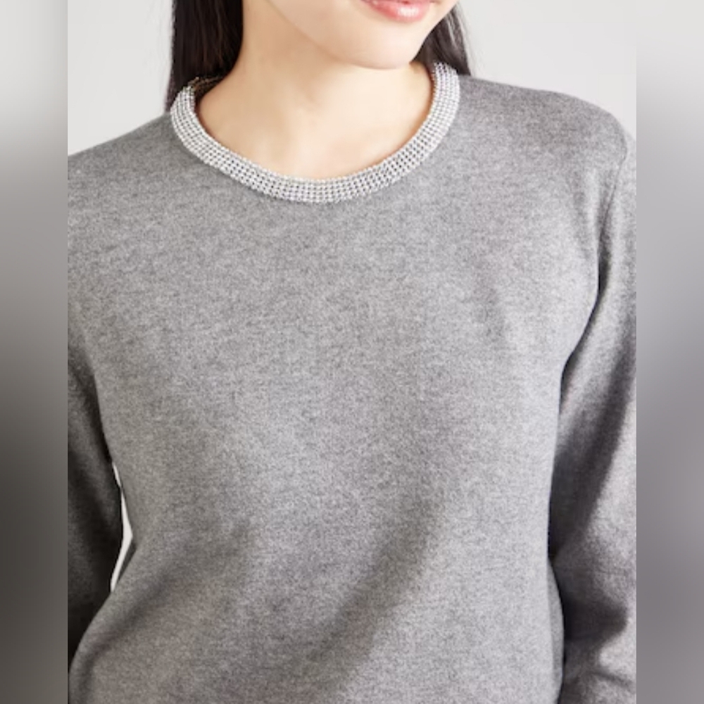 DKNY Women's Crystal-Embellished Bling Sweater New Size Medium
